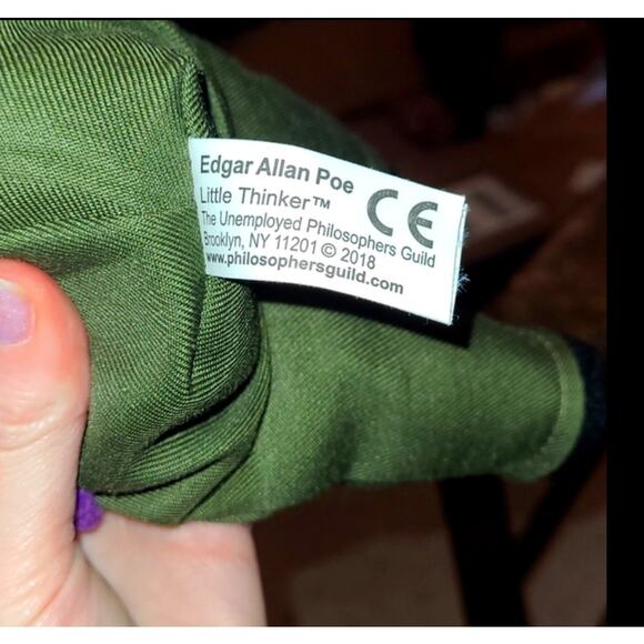 Edgar Allan Poe Plush Raven Gag Gift English Teacher Professor Little Thinker - Picture 5 of 8